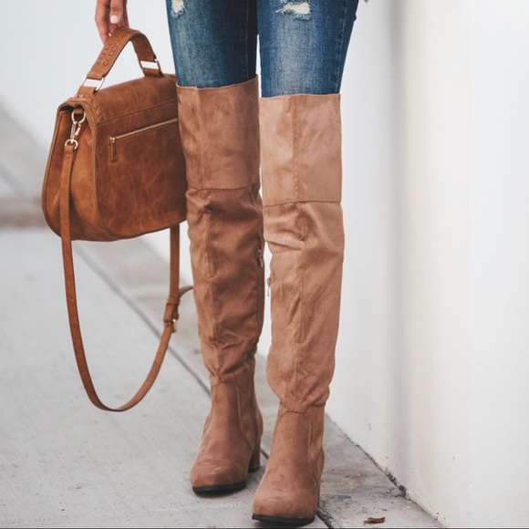 CLEARANCE-FIRM‼️Faux Suede Over Knee Boot - Picture 3 of 8